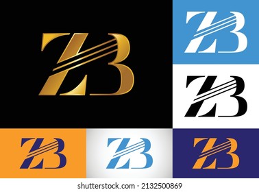 Initial Letter Z B Logo Design Vector. Graphic Alphabet Symbol For Corporate Business Identity