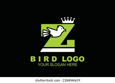 initial Letter Z bird  logo