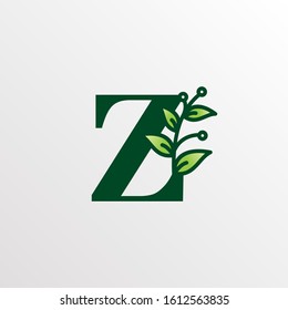 Initial Letter Z Botanical Logo Design