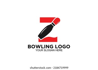 initial Letter Z bowling  logo