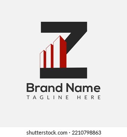 Initial Letter Z Building Logo. House logo, Architecture, Home, Real Estate logo design template Template