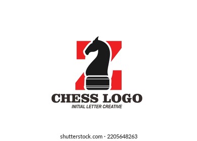 initial letter Z chees horse logo