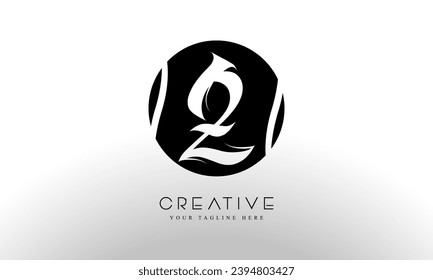 Initial letter Z circle shape logo design template