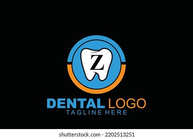 initial Letter Z dental logo