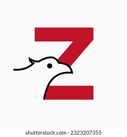Initial Letter Z Eagle Logo Design. Transportation Symbol Vector Template