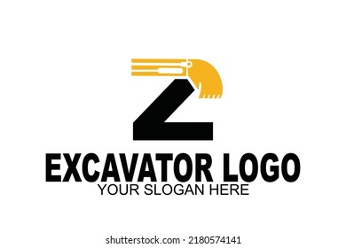 initial Letter Z excavator logo
