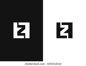 Initial letter Z and F logo template vector. Business icon for the company. Vector illustration for your design. Black white versions.