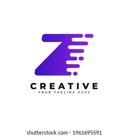 Initial Letter Z Fast Speed Logo. Alphabet Suitable for Fast, Power, Flash, Identity, Moving and Speed.
