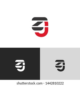 Initial Letter z g linked lowercase logo design template elements. Red letter Isolated on black white grey background. Suitable for business, consulting group company.