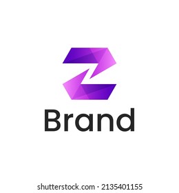 Initial Letter z gradient color Logo.