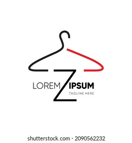 Initial Letter Z Hanger Logo Design Vektorsymbol Grafik Emblem Illustration