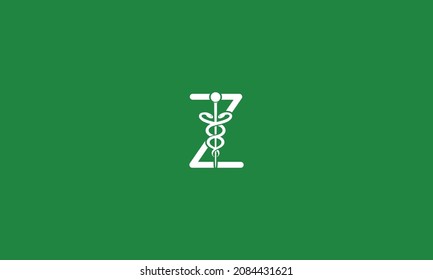 Initial Letter Z incorporated with Caduceus Medical Logo Design