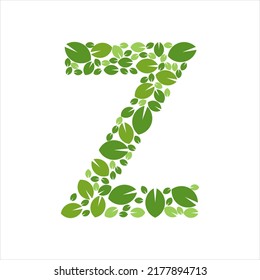 Initial Letter Z Leaf Logo Design Template Icon vector