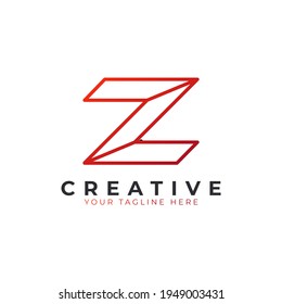 Initial Letter Z line logo design. Geometric Line Style. Graphic alphabet symbol. Usable for Business and Branding Logos. Flat Vector Logo Design Ideas Template Element. Eps10 Vector