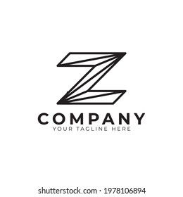 Initial Letter Z line logo design. Geometric Line Style. Graphic alphabet symbol. Usable for Business and Branding Logos. Flat Vector Logo Design Ideas Template Element.