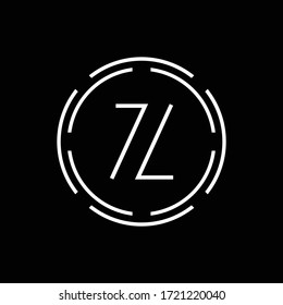 Logo De Letra Inicial Z Con Plantilla De Vector De Típografía De Lujo Creativa. Diseño de logotipo de letra circular Z abstracta