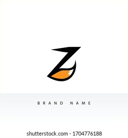 Initial Letter Z Logo Design with Foxtail Element