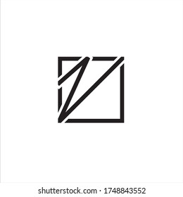 Initial Letter Z logo design template With Box