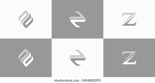 Designkollektion für das Logo des Anfangsbuchstaben Z
