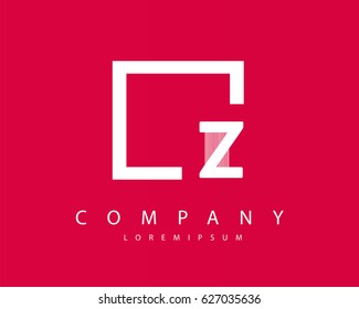 Initial Letter Z logo design template With Box