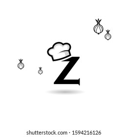 Initial Letter Z Logo with hat chef for Restaurant logo