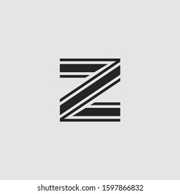 Initial Letter Z  logo icon  abstract vector design concept monogram color.