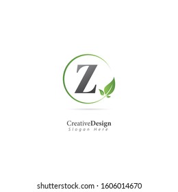 Initial Letter Z Logo Leaf Element Stock Vector (Royalty Free) 1606014670