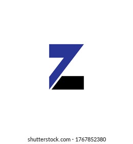 initial letter Z logo, line art style design template