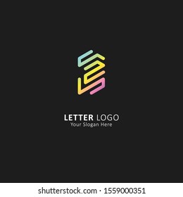 initial letter z logo with rainbow gradient colors style