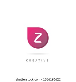 Initial Letter Z Logo with shape element, vector illustration template