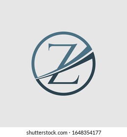 plantilla de logotipo de letra inicial Z. logotipo dentro del círculo