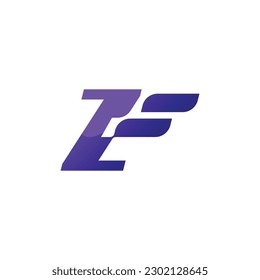 Initial Letter Z Logo Template Design Vector Illustration Blue And Purple Colors