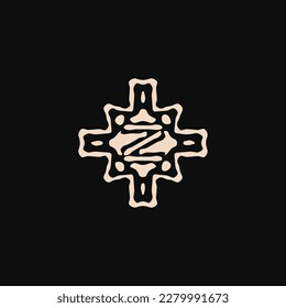 Initial letter Z logo. unique tribe ethnic ornament ancient emblem