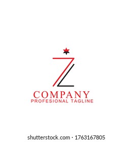 Initial letter z logo vector design template. red letter isolated on white background. Can be used for company logo or symbol, on modern style