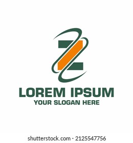 Initial Letter Z Logo vector icon.  Z initial logo isolated on white background
