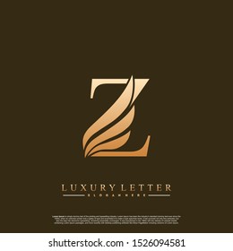 Initial letter Z Logo and wing symbol. Wings design element vector.