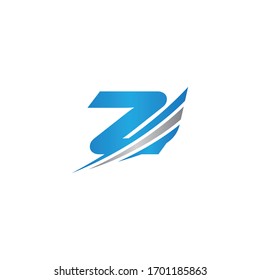initial letter z logo wing etno modern