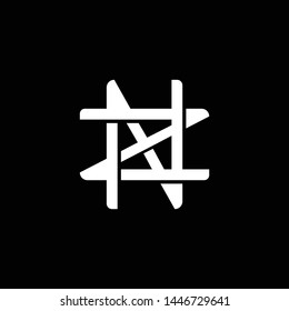 Initial letter Z and N, ZN, NZ, overlapping interlock monogram logo, white color on black background