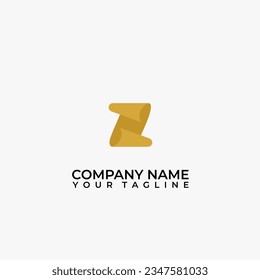 Initial Letter Z Paper logo vector design on isolated background.