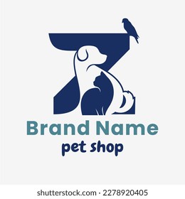 Initial Letter Z Pets Logo Design