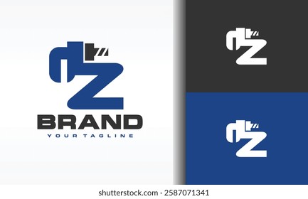 initial letter Z pipe wrench logo