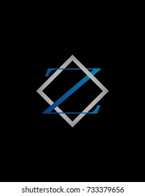 initial letter Z red blue grey