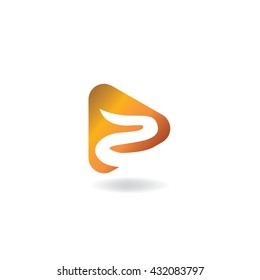 Initial Letter Z Rounded Triangle Shape Icon Logo Design Elements