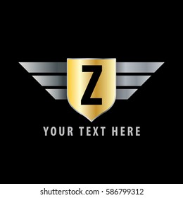 Initial Letter Z Shield Icon Design Logo Template