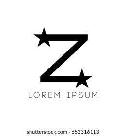initial letter Z star logo template design black