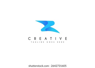 Initial Letter Z swoosh logo design vector inspiration.