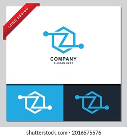 letra inicial Z. logotipo de tecnología. un logotipo único, exclusivo, elegante, profesional, limpio, sencillo y moderno. Será perfecto para su empresa