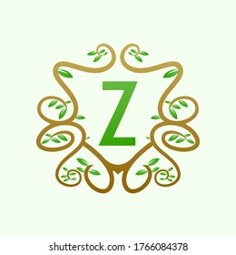 initial letter Z tree icon design logo template