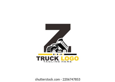 initial Letter Z truck logo