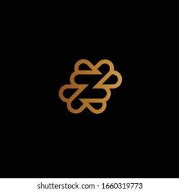 Letra inicial Z mayúscula elementos de plantilla de diseño de logotipo moderno. letra de línea moderna Aislada sobre fondo blanco.